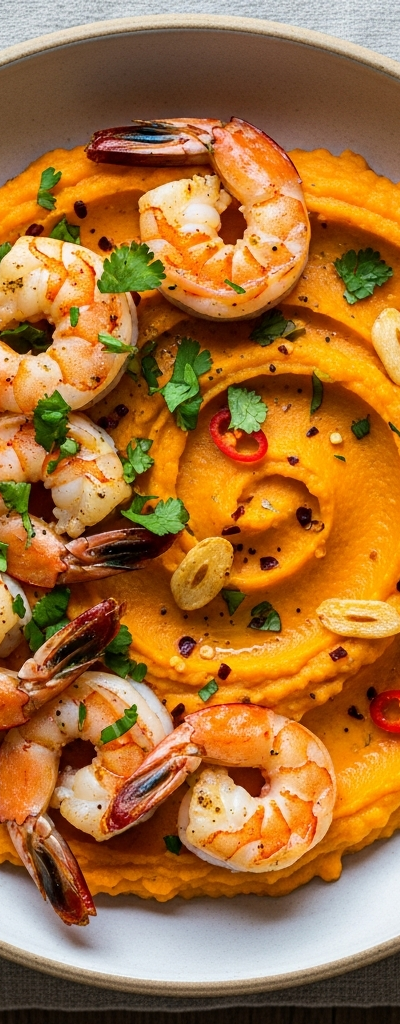 Shrimp and Sweet Potato Mash Bowl