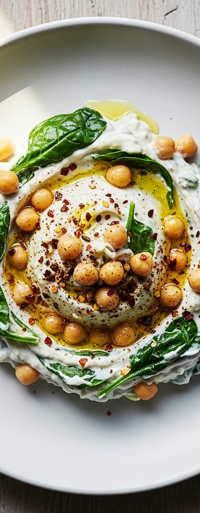 Savory Greek Yogurt and Chickpea Mash