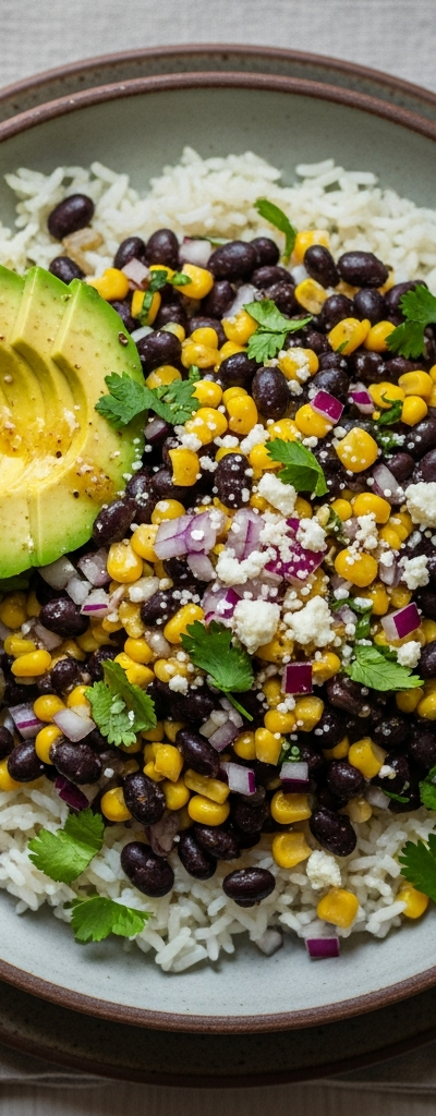 Black Bean and Corn Rice Bowl
