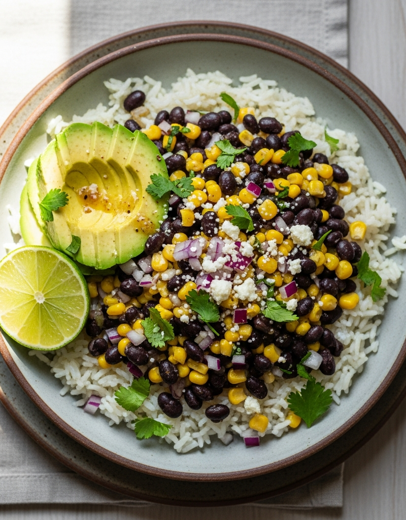 Black Bean and Corn Rice Bowl
