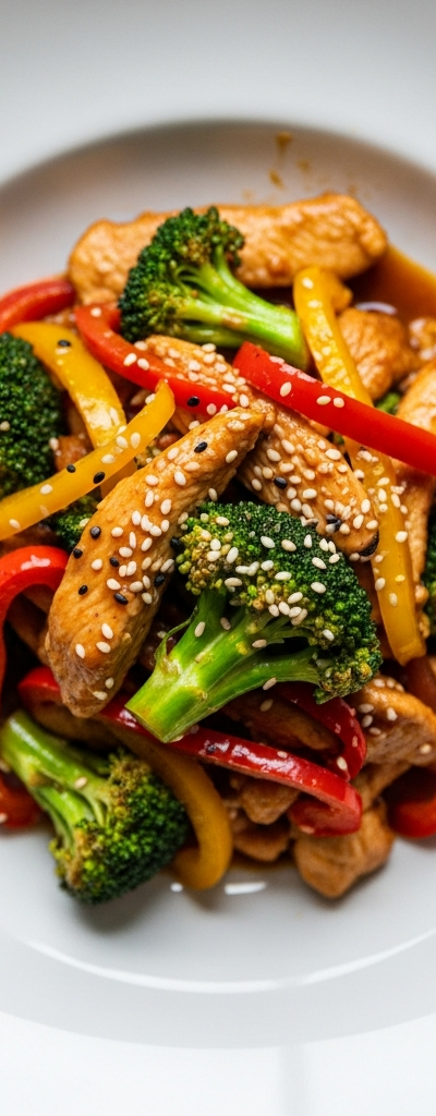 Chicken Stir-Fry with Broccoli and Bell Peppers