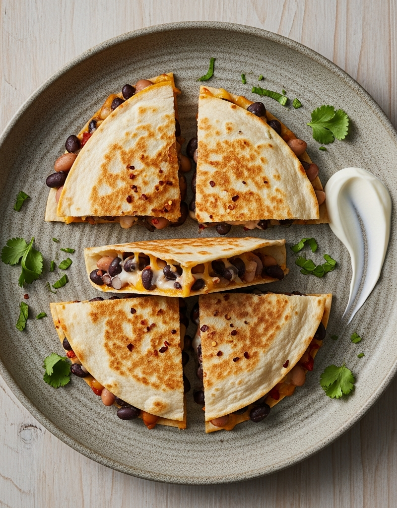 Vegetarian Bean and Cheese Quesadillas