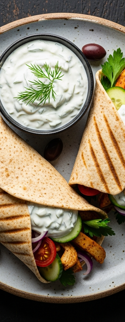 Mediterranean Chicken Gyro Wraps
