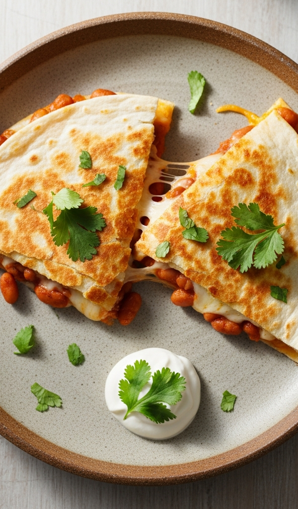 Cheesy Bean Quesadillas
