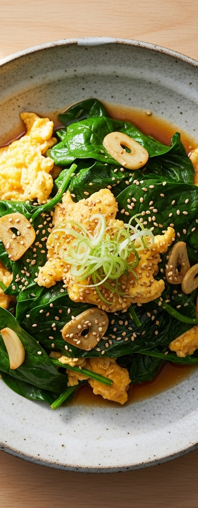 Egg and Spinach Stir-Fry