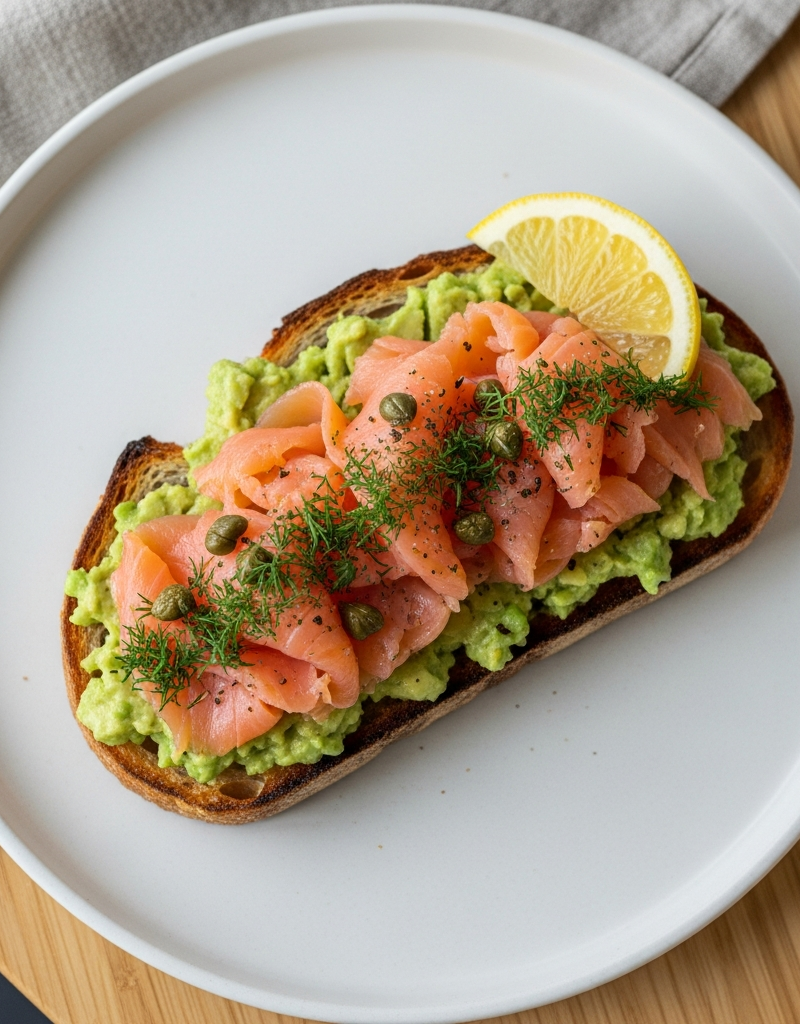 Smoked Salmon and Avocado Breakfast Toast