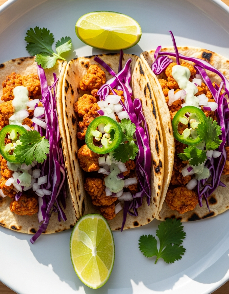 Spicy Vegan Tofu Tacos