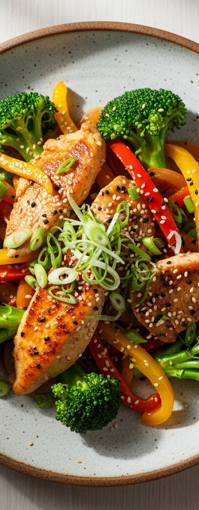 Keto Chicken Stir-Fry with Broccoli and Peppers
