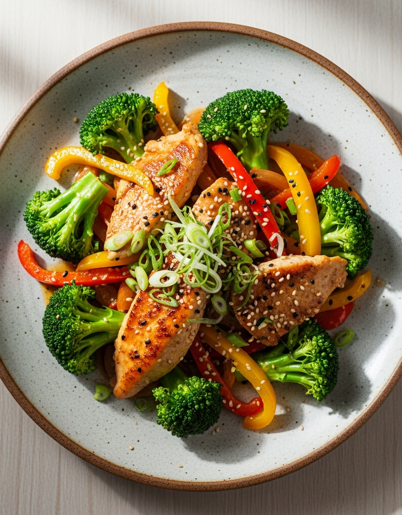 Keto Chicken Stir-Fry with Broccoli and Peppers