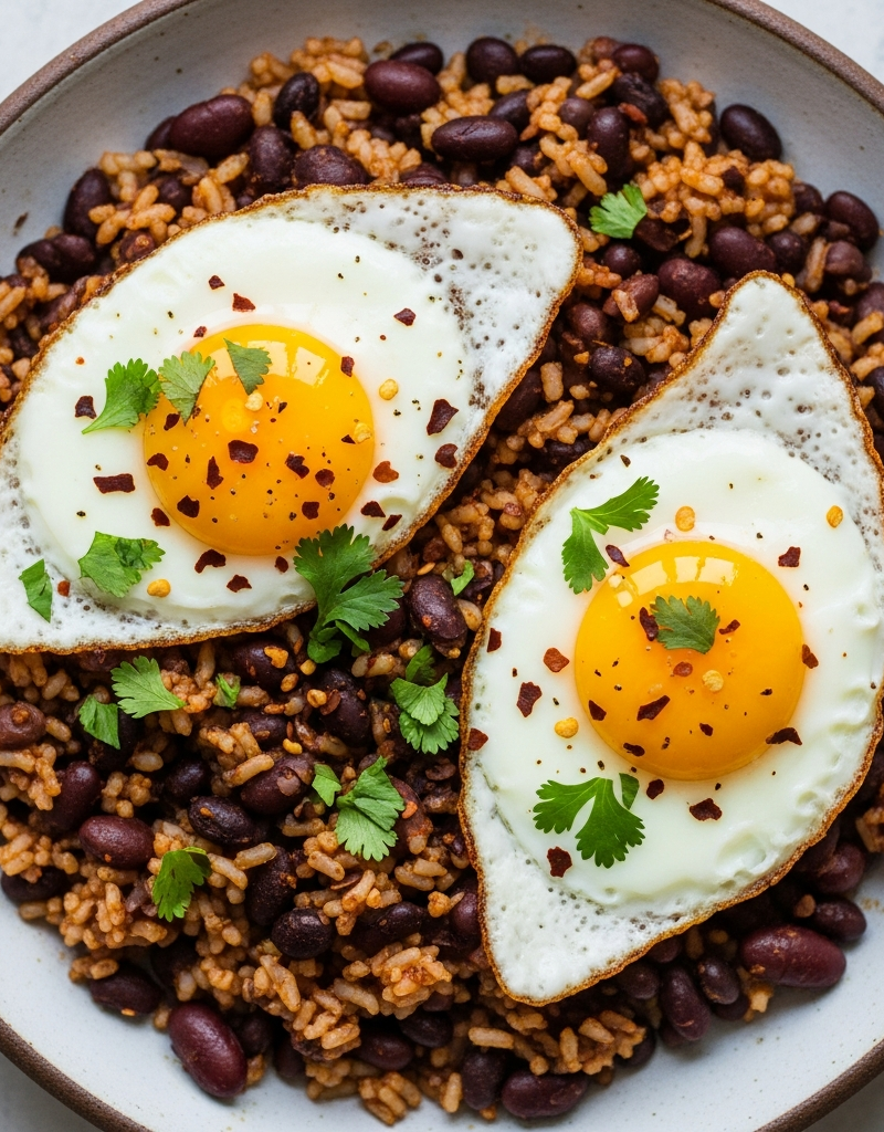 Egg & Bean Brown Rice Skillet