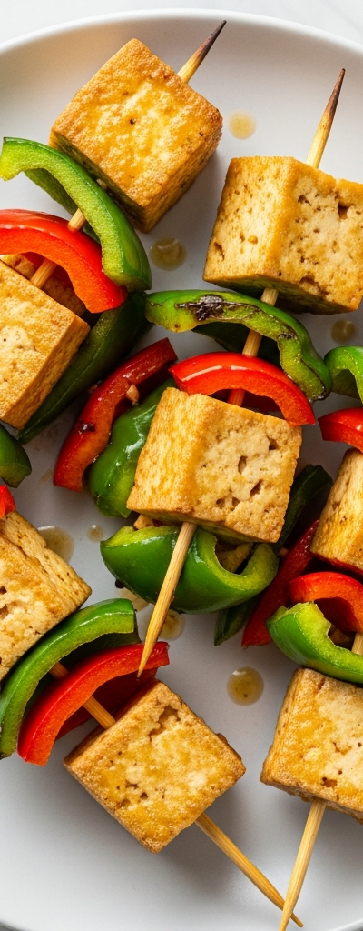 Tofu and Pepper Skewers