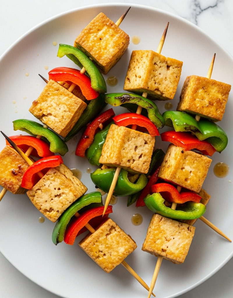 Tofu and Pepper Skewers