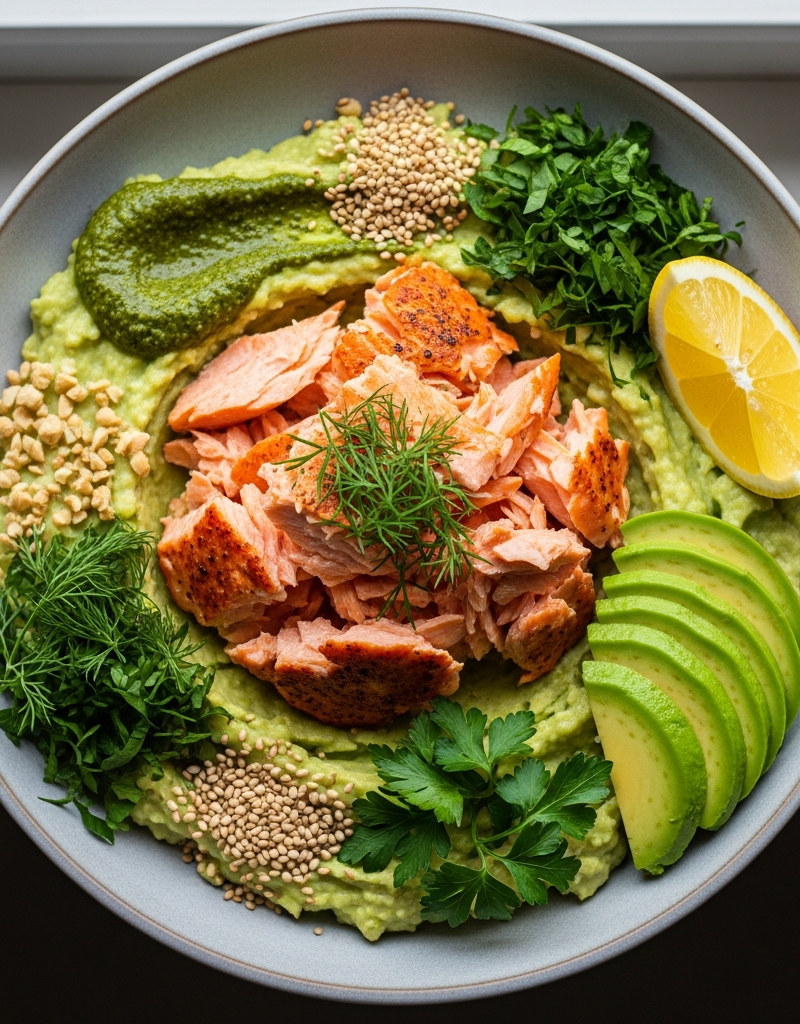 Keto Salmon Mash Bowl