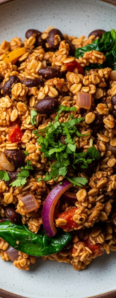 Savory Oat and Bean Skillet