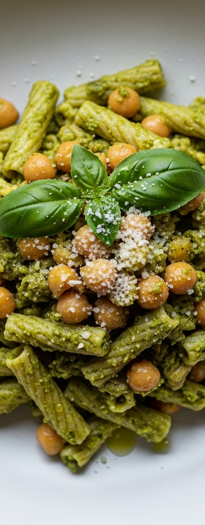 Chickpea Pesto Pasta
