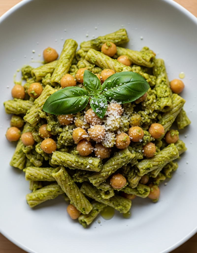 Chickpea Pesto Pasta