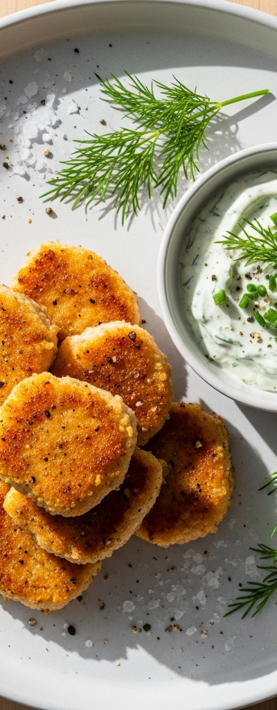 Baked Keto Salmon Nuggets with Herb Dip