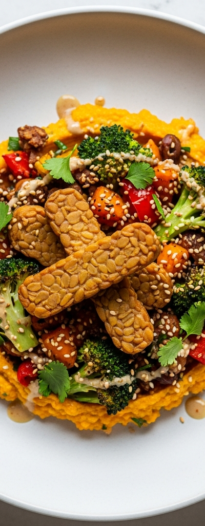 Tempeh and Vegetable Mash Bowl