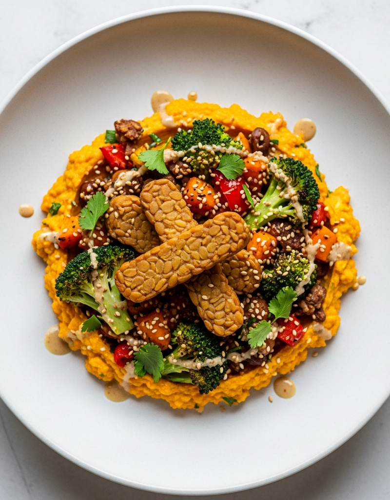Tempeh and Vegetable Mash Bowl