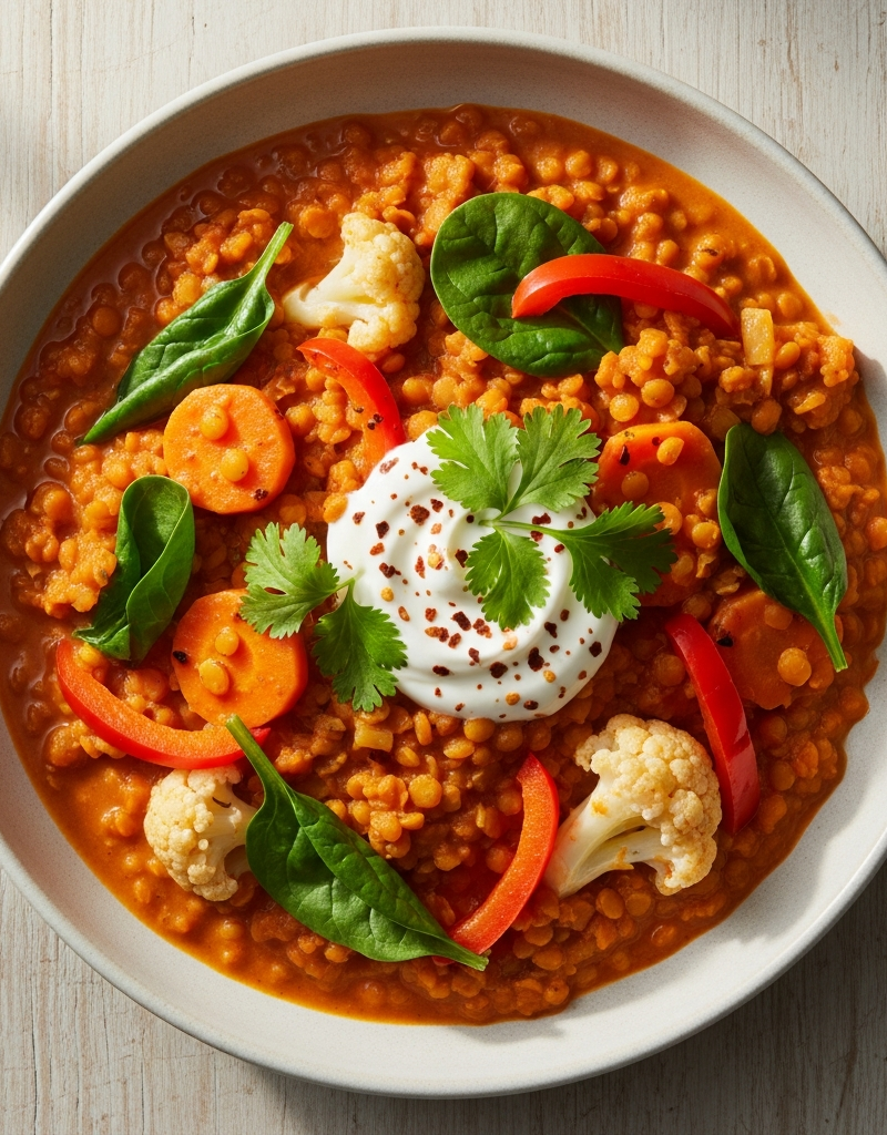 Red Lentil and Vegetable Curry
