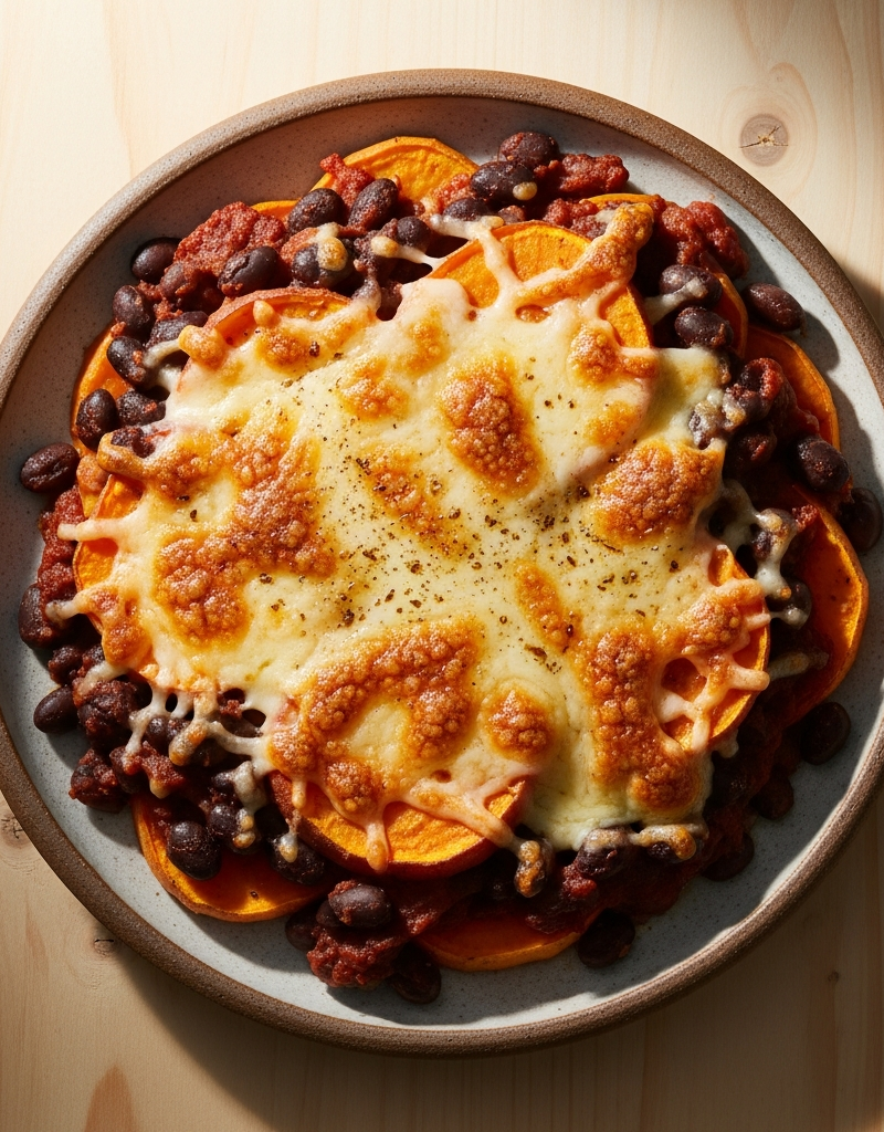 Black Bean and Sweet Potato Gratin