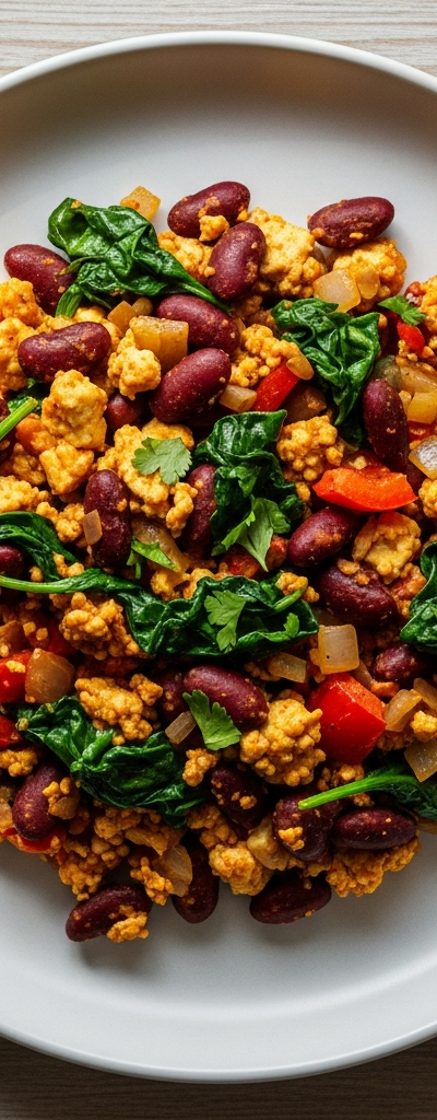 Kidney Bean and Veggie Breakfast Scramble