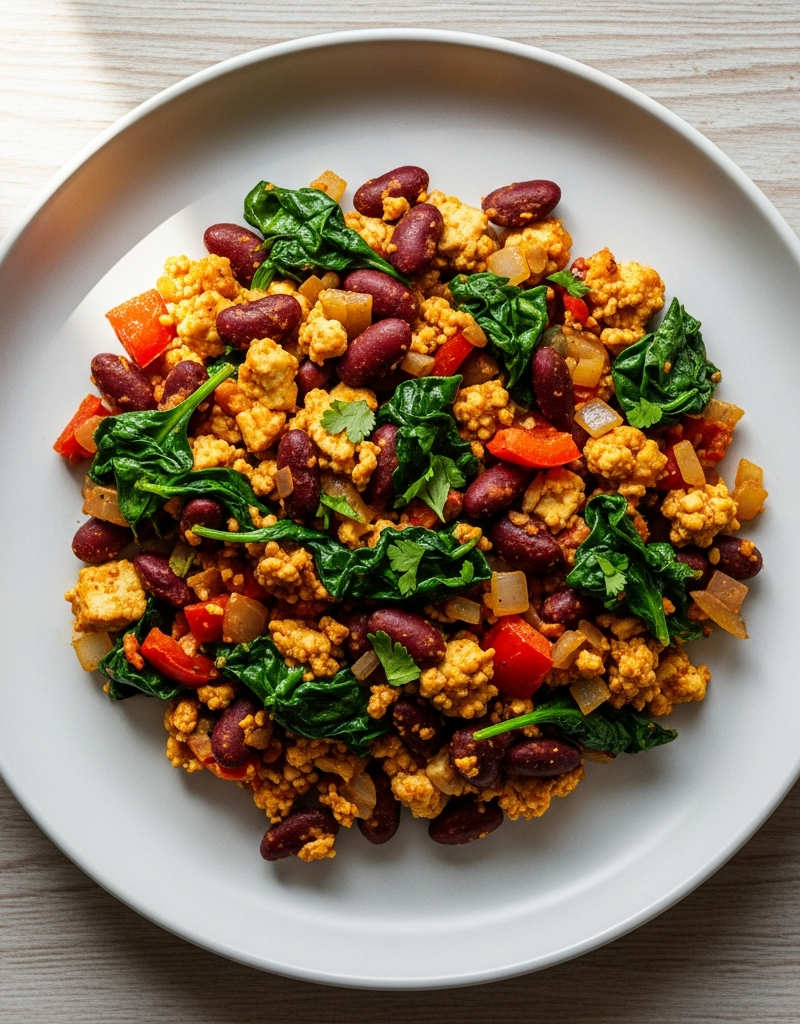 Kidney Bean and Veggie Breakfast Scramble