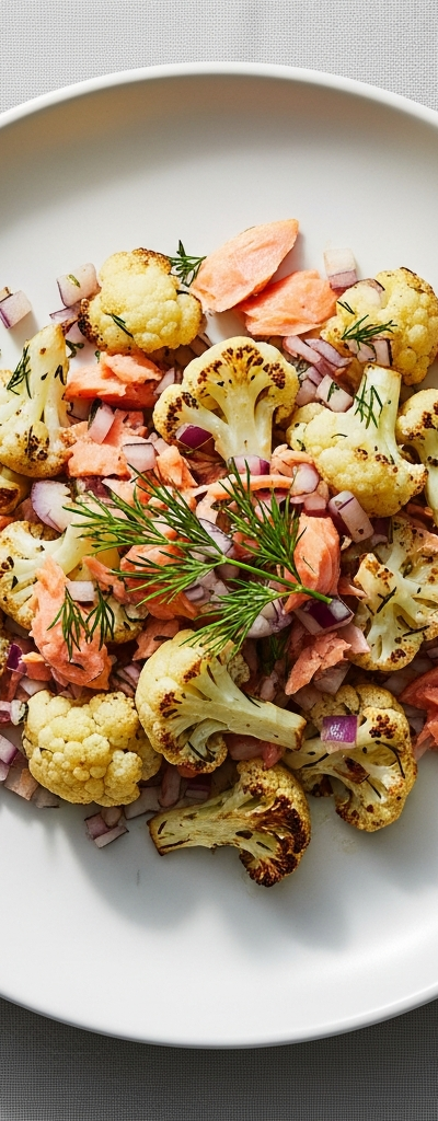 Smoked Salmon and Cauliflower Hash