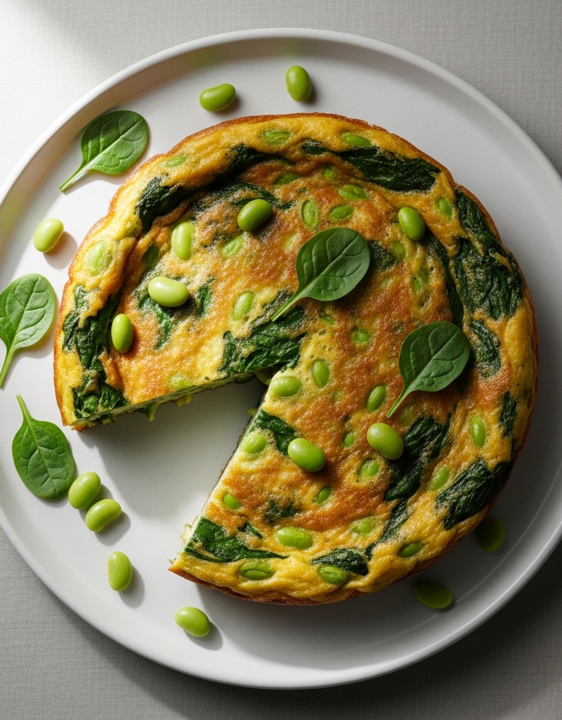Edamame and Spinach Frittata