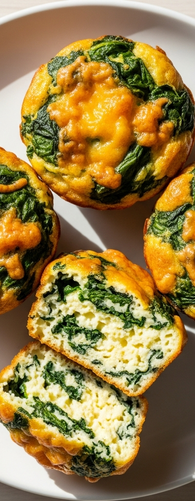 Cheesy Spinach and Egg Muffins