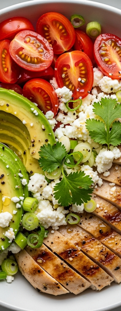Keto Chicken and Avocado Bowl