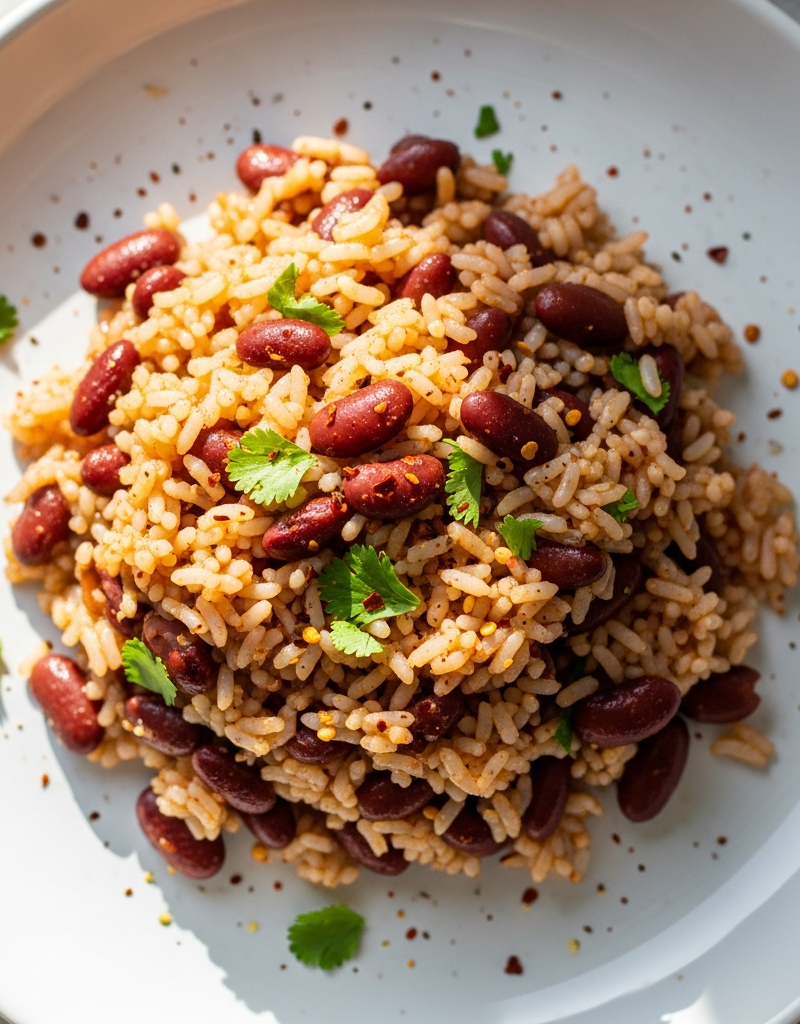 Simple Kidney Bean and Rice Skillet