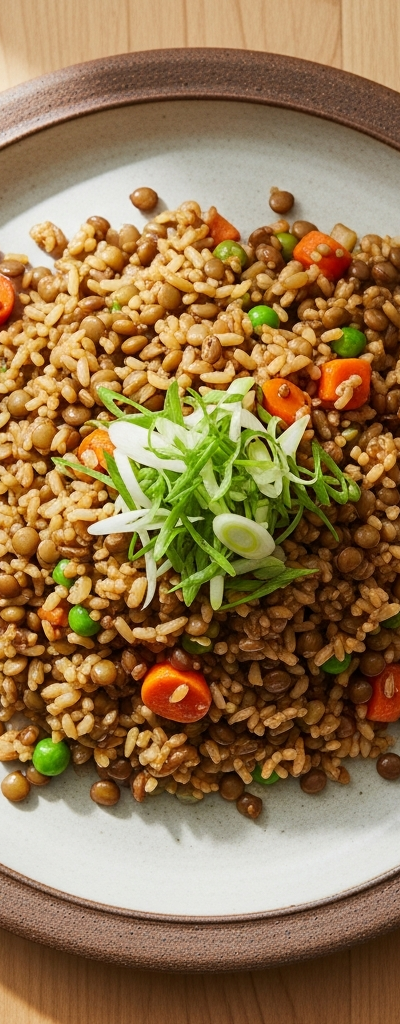 Vegetarian Lentil Fried Rice