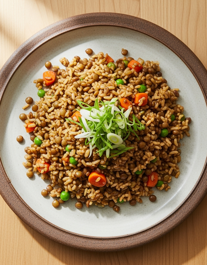 Vegetarian Lentil Fried Rice