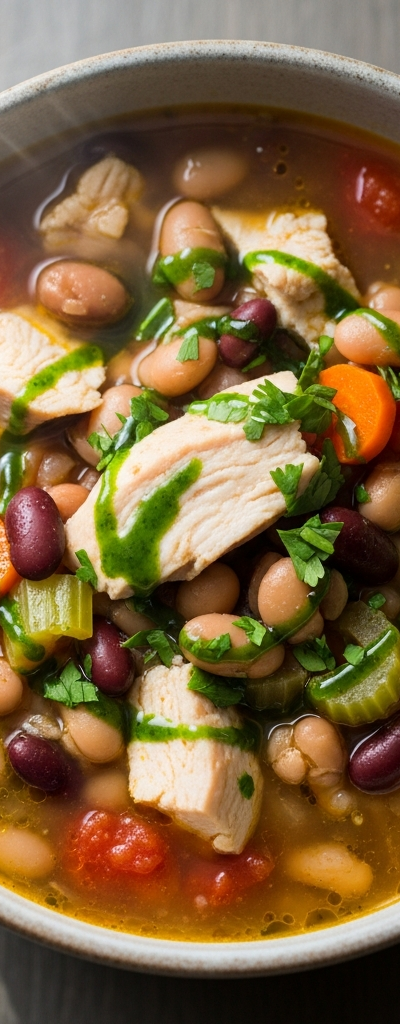 Hearty Chicken and Bean Soup