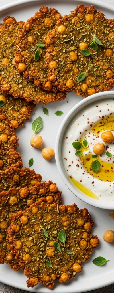 Herbed Chickpea Crisps