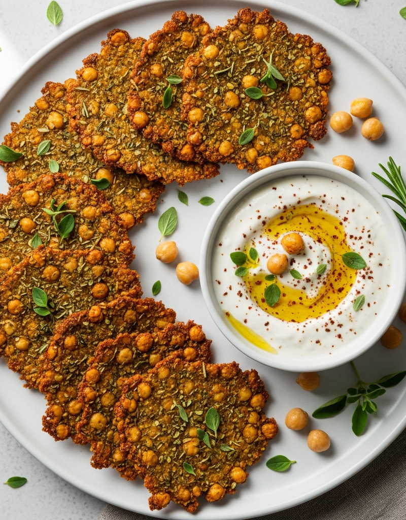 Herbed Chickpea Crisps