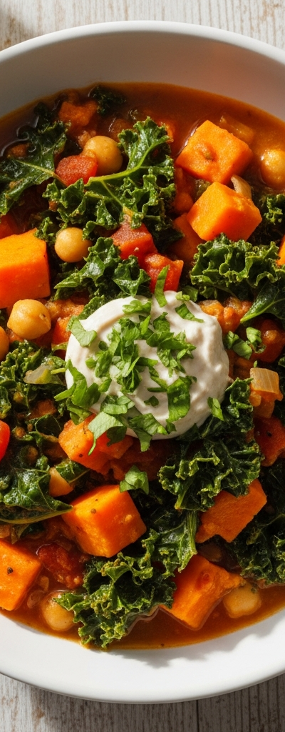 Hearty Sweet Potato and Kale Stew