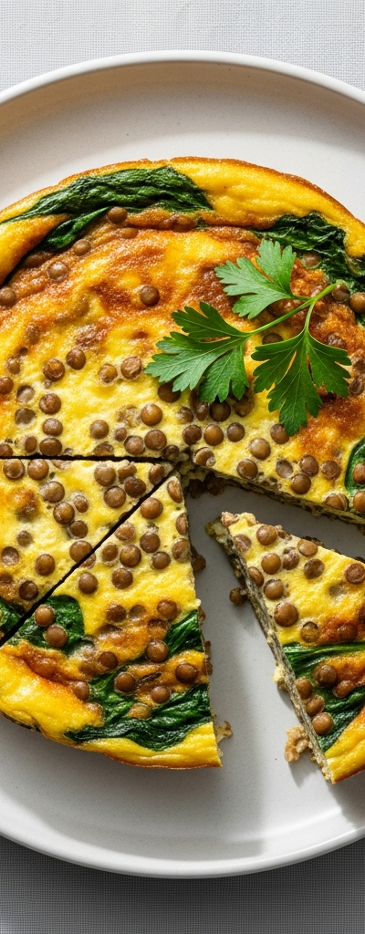 Lentil and Spinach Egg Frittata