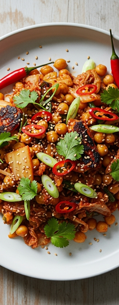 Zesty Chickpea and Kimchi Stir-fry