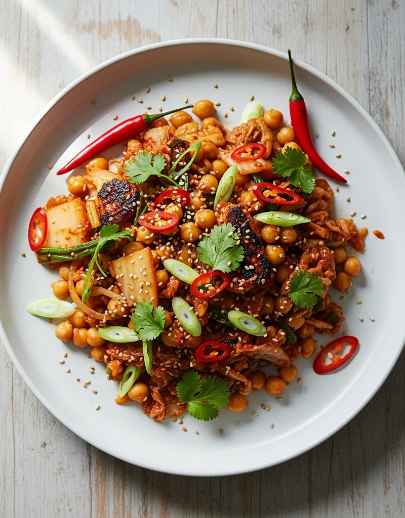 Zesty Chickpea and Kimchi Stir-fry