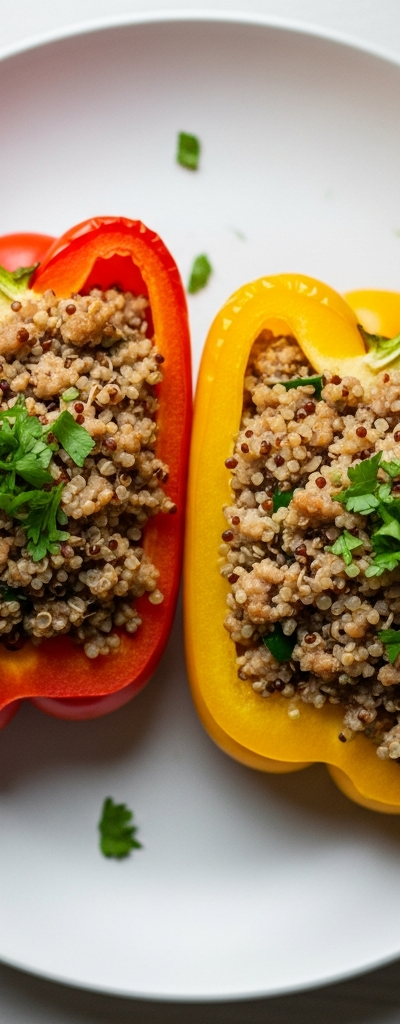 Stuffed Bell Peppers with Pork and Quinoa