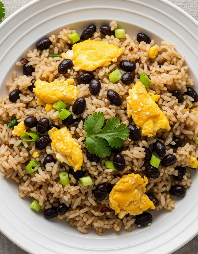 Simple Egg and Bean Fried Rice