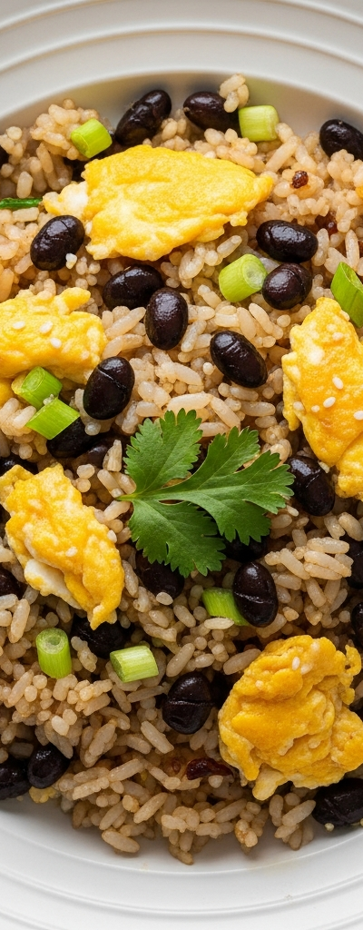 Simple Egg and Bean Fried Rice
