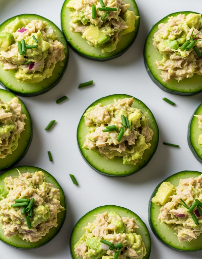 Keto Stuffed Cucumber Bites