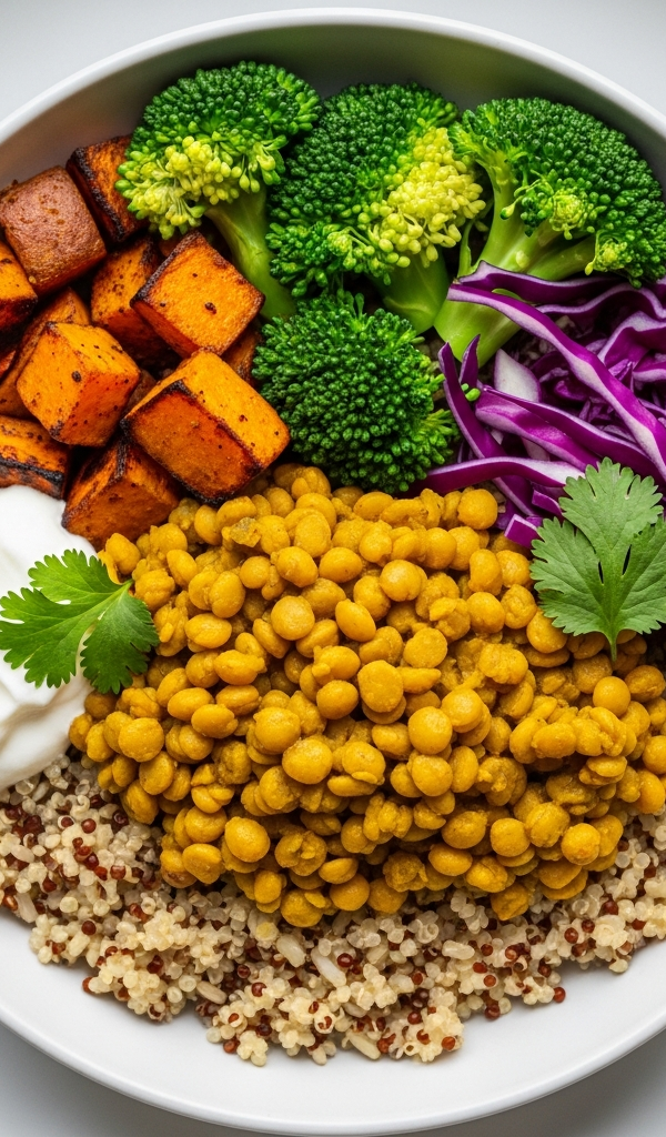 Curried Split Pea Grain Bowl