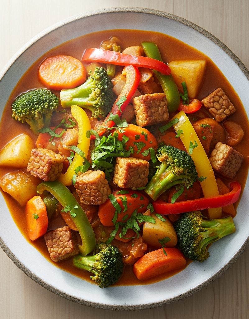Hearty Tempeh and Vegetable Stew