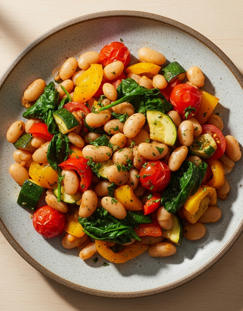 Butter Bean & Veggie Skillet Hash