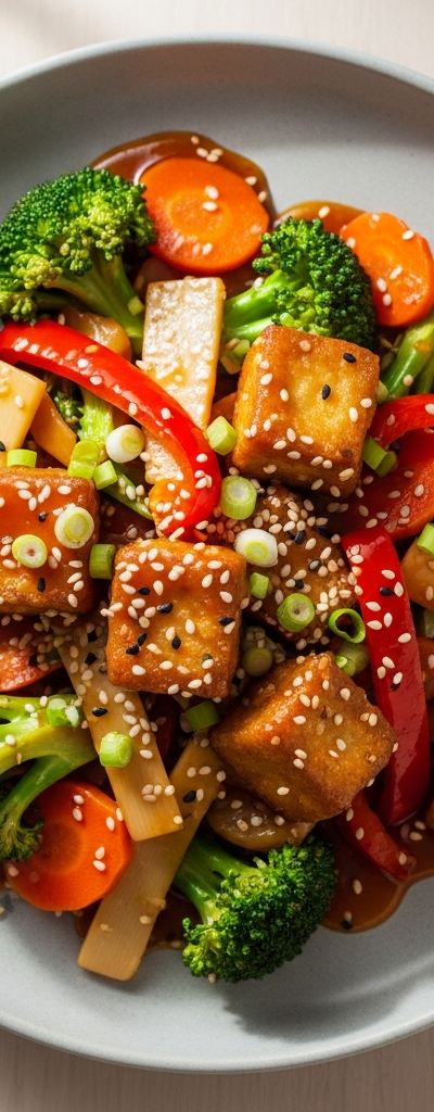 Vegan Sweet and Sour Tofu Stir-Fry