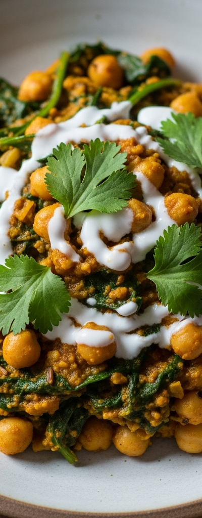 Vegan Chickpea and Spinach Curry